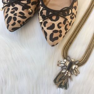 J Crew Diamond & Gold Statement Necklace